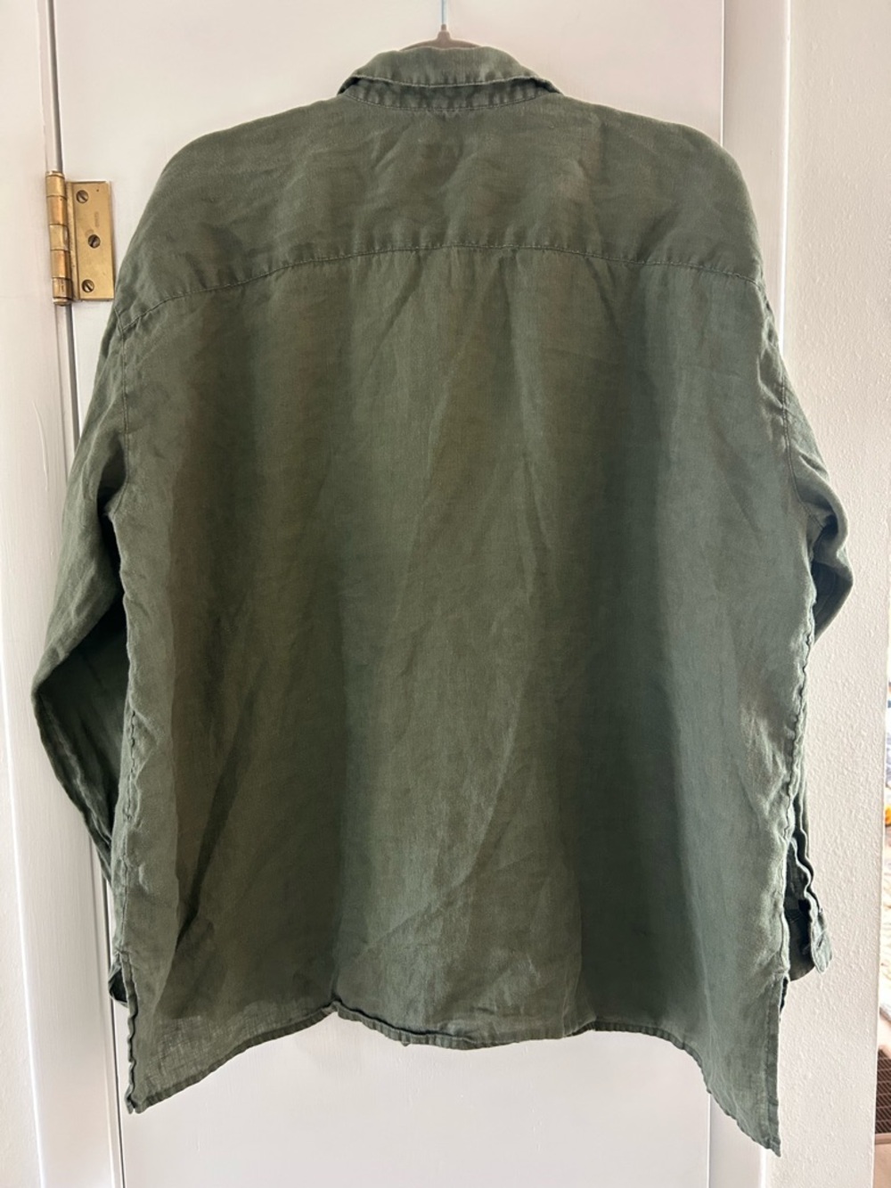 J. Jill Olive-Green Linen Shirt - Picture 4 of 6